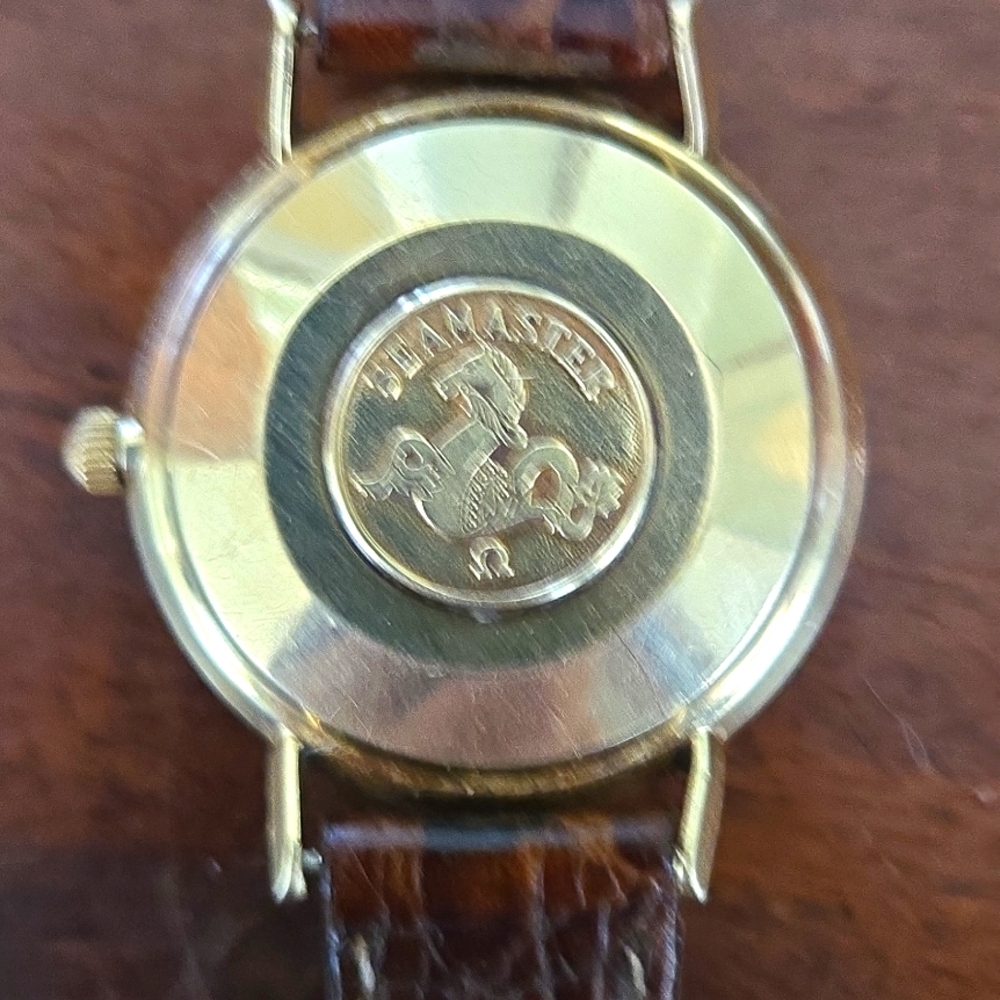 1962 Initial Release Omega Seamaster DeVille 18K Sol. Gold 24 Jewel+2 Croc Bands - Picture 2 of 10